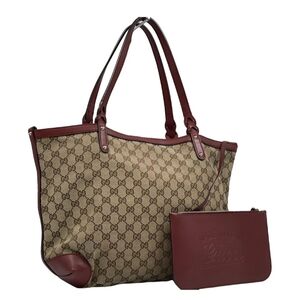 Gucci Brown Tote Bag with Matching Pouch